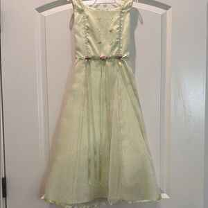 Vintage 90s Size 10 Jenny Annie Dots light green Dress